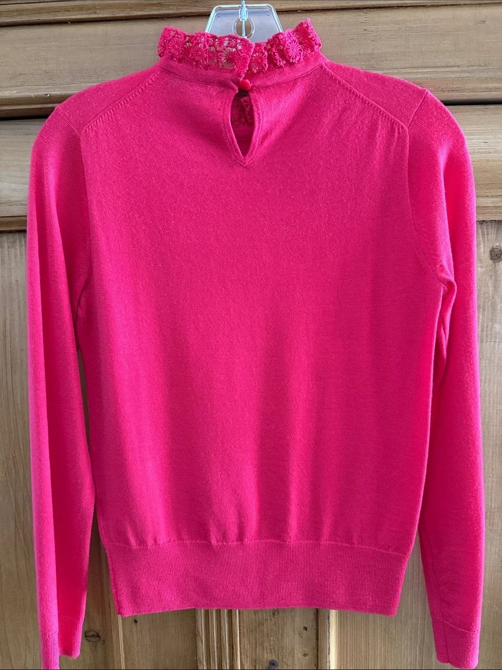J. Crew Women's Ruffle Turtleneck Sweater - Bright Pink